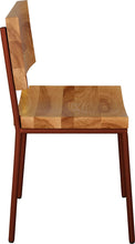 Load image into Gallery viewer, Copper metal chair with natural stain ash wood made in UK - side view round frame