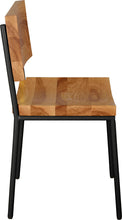 Load image into Gallery viewer, Gloss black metal chair with natural stain ash wood made in UK - side view round frame