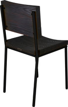 Load image into Gallery viewer, Black metal with black stain ash wood made in UK - back side view round frame