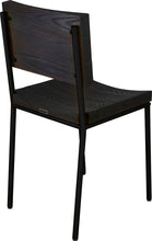 Load image into Gallery viewer, Black metal with black stain ash wood made in UK - back side view round frame