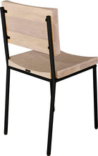 Load image into Gallery viewer, Black metal with whitewash stain ash wood made in UK - back side view round frame