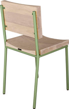 Load image into Gallery viewer, Mint green with whitewash stain ash wood made in UK - back side view round frame