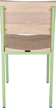 Load image into Gallery viewer, Mint green with whitewash stain ash wood made in UK - back view round frame