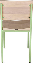 Load image into Gallery viewer, Mint green with whitewash stain ash wood made in UK - back view round frame