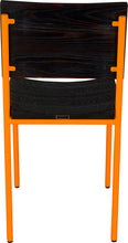 Load image into Gallery viewer, Orange with black stain ash wood made in UK - back view round frame