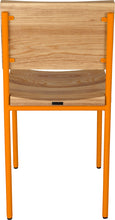Load image into Gallery viewer, Orange with natural stain ash wood made in UK - back view round frame