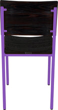 Load image into Gallery viewer, Purple with black stain ash wood made in UK - back view round frame