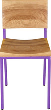 Load image into Gallery viewer, Purple with natural stain ash wood made in UK - front view round frame