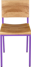 Load image into Gallery viewer, Purple with natural stain ash wood made in UK - front view round frame