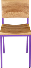 Load image into Gallery viewer, Purple with natural stain ash wood made in UK - front view round frame