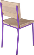 Load image into Gallery viewer, Purple with whitewash stain ash wood made in UK - back side view round frame