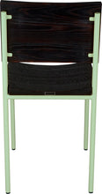 Load image into Gallery viewer, Mint green with black stain ash wood made in UK - back view round frame