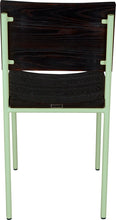Load image into Gallery viewer, Mint green with black stain ash wood made in UK - back view round frame