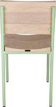 Load image into Gallery viewer, Mint green with whitewash stain ash wood made in UK - back view round frame