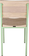Load image into Gallery viewer, Mint green with whitewash stain ash wood made in UK - back view round frame