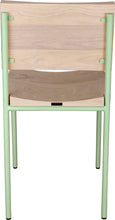 Load image into Gallery viewer, Mint green with whitewash stain ash wood made in UK - back view round frame