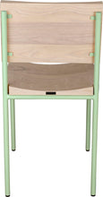 Load image into Gallery viewer, Mint green with whitewash stain ash wood made in UK - back view round frame