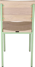 Load image into Gallery viewer, Mint green with whitewash stain ash wood made in UK - back view round frame