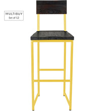 Load image into Gallery viewer, MULTIBUY – Set of 12 Bar Stools with Back – Round Frame
