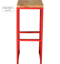 Load image into Gallery viewer, MULTIBUY – Set of 12 Classic Bar Stools – Square Frame