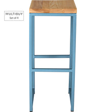 Load image into Gallery viewer, MULTIBUY – Set of 4 Classic Bar Stools – Square Frame