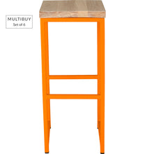 Load image into Gallery viewer, MULTIBUY – Set of 6 Classic Bar Stools – Square Frame