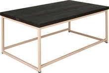 Load image into Gallery viewer, Off white metal table with black stain ash wood made in UK - angle view square frame