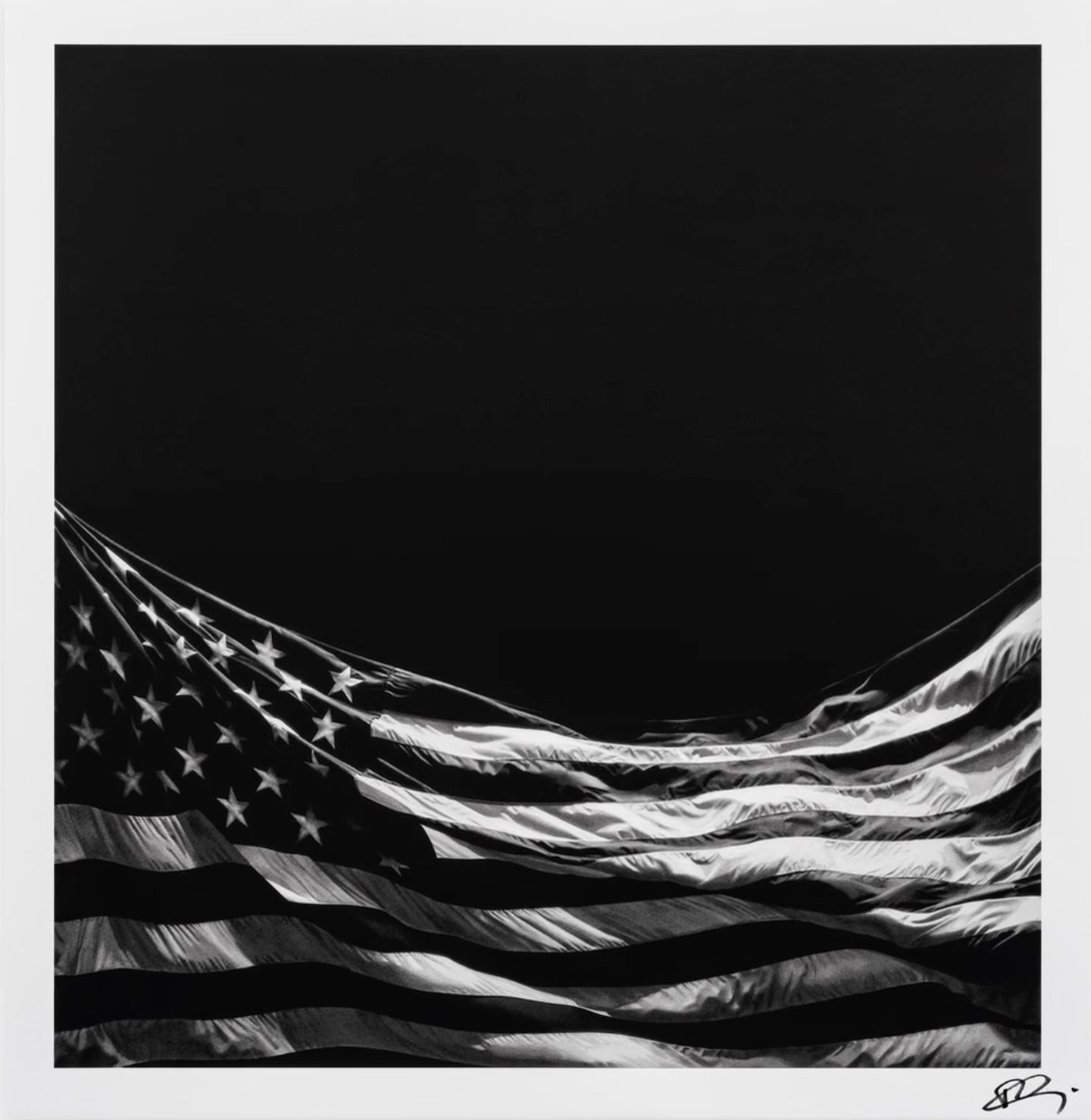 Untitled (Falling Flag) - Robert Longo