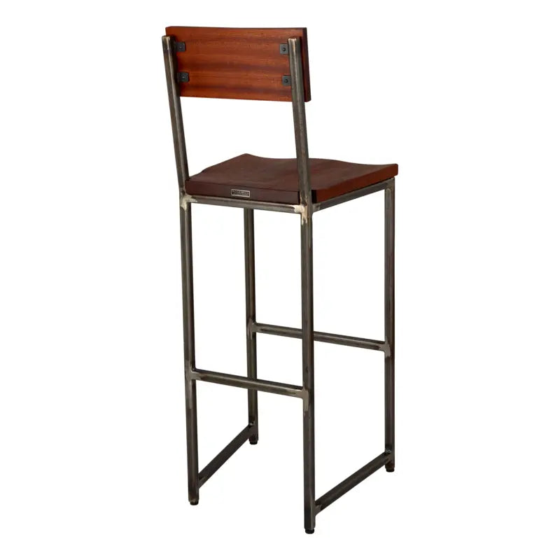 Rosemill - Flintlock - Bar Stool with Back