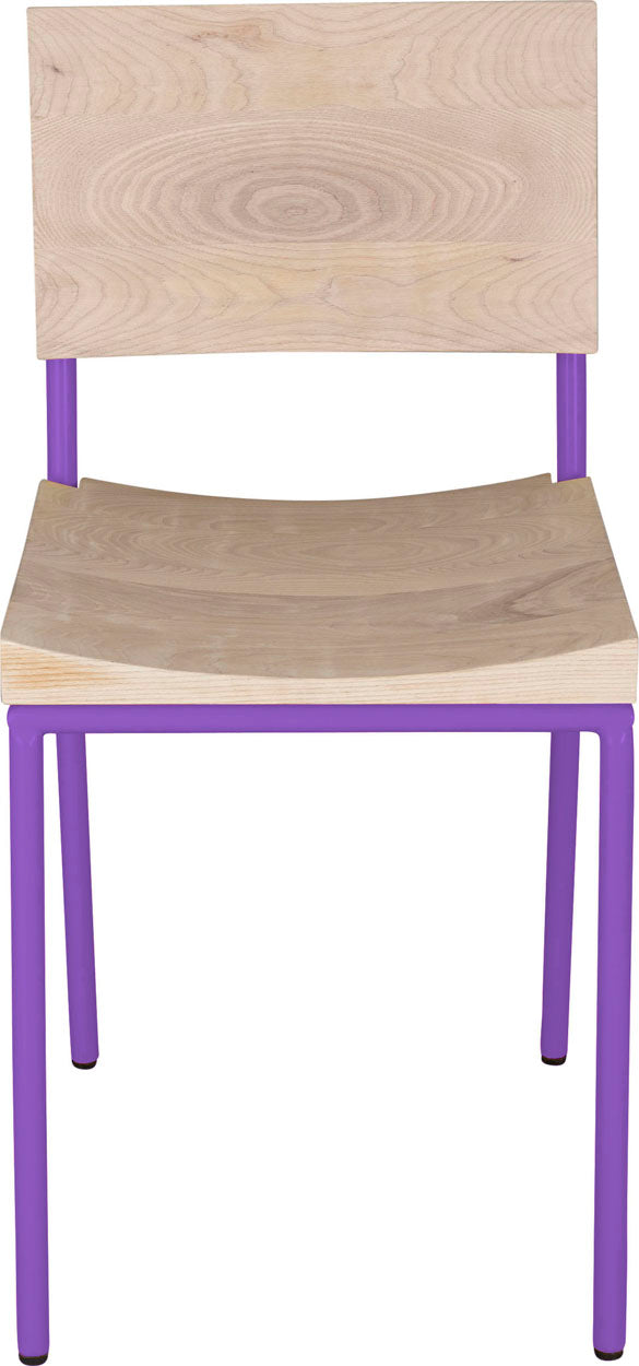 Purple with whitewash stain ash wood made in UK - front view round frame