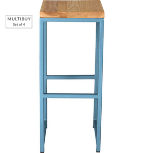 MULTIBUY – Set of 4 Classic Bar Stools – Square Frame