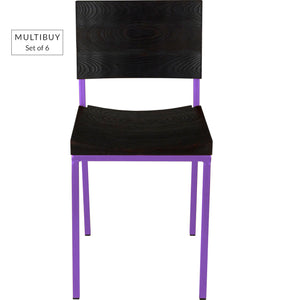 MULTIBUY – Set of 6 Chairs – Square Frame