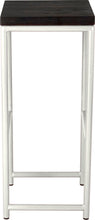 Load image into Gallery viewer, Gloss white metal stool with black stain ash wood made in UK - side view round frame
