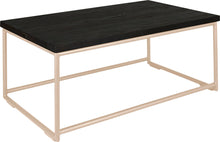 Load image into Gallery viewer, Off white metal table with black stain ash wood made in UK - angle view round frame
